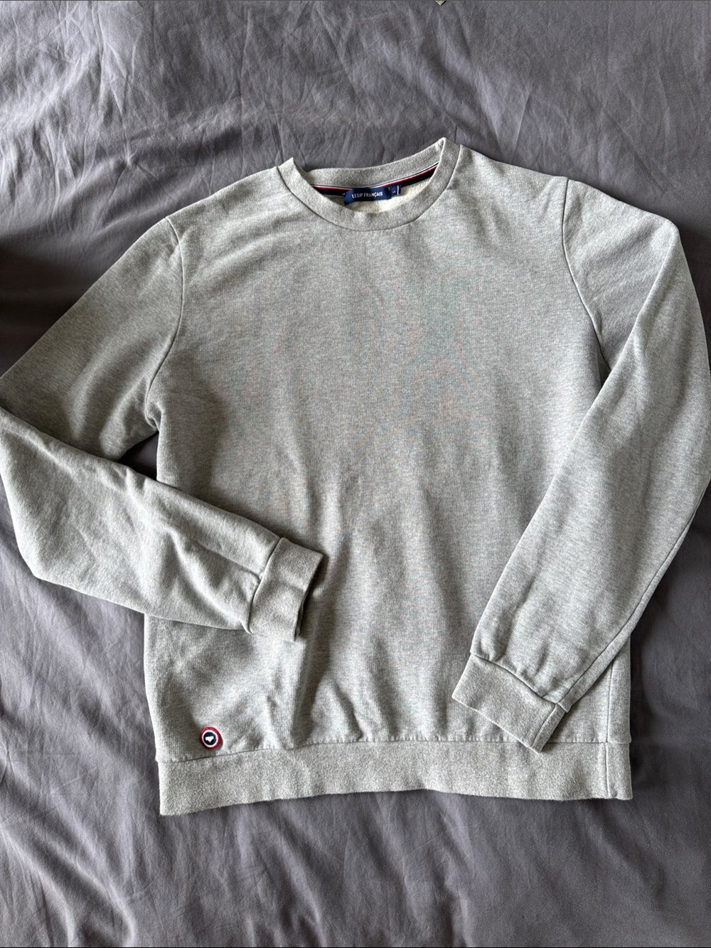Le Slip Francais made in France Light Gray Crewneck Sweatshirt